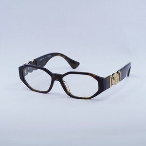 Versace VE3320U 108 Eyeglasses Dark Havana 56mm Geometric Frame